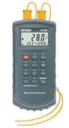 Extech 421502 - Type J/K, Dual Input Thermometer with Alarm